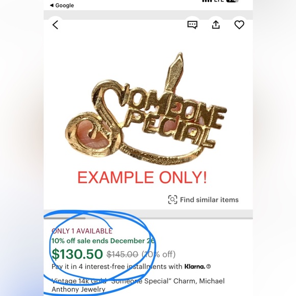 SOMEONE SPECIAL 14K Yellow Gold Pendant (can use as a charm) Vintage early 90’s - Picture 9 of 9